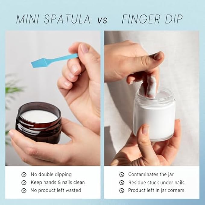 Pana 200PCS COSMETIC MAKE UP DISPOSABLE PLASTIC 2.5" SPATULAS SKIN CARE FACIAL CREAM MASK SPATULA (BLUE-200 PIECES IN A BOX) - Image 4